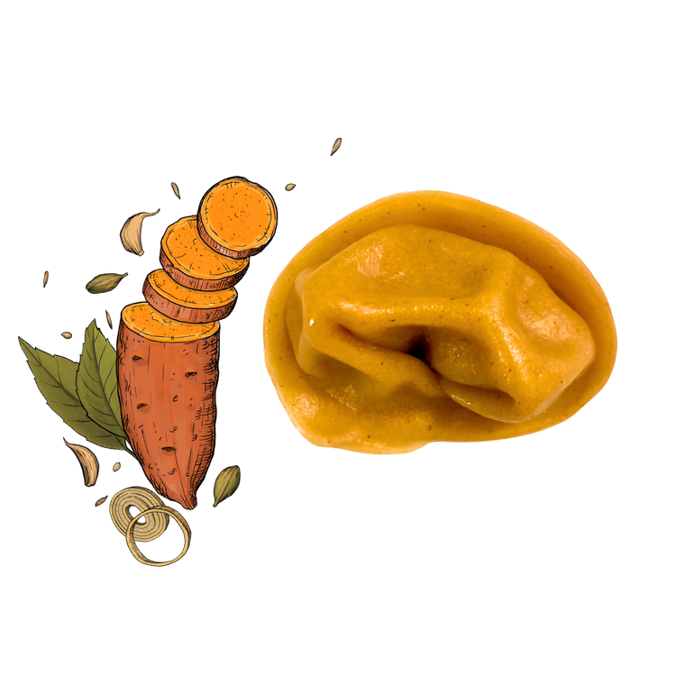 Mei Mei Dumplings, Curried Sweet Potato Dumplings